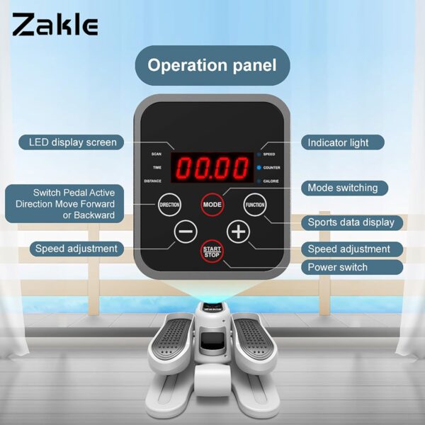 Zakle Under Desk Elliptical Machine, Ellipse Leg Exerciser w/Remote Control & 12 Adjustable Speeds, Noiseless Ellipse Leg Exerciser, Fully Assembled Elliptical Training Machine