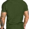 COOFANDY Men's Muscle T-Shirt Pleated Raglan Sleeve Bodybuilding Gym Tee Short Sleeve Fashion Workout Shirts Hipster Shirt