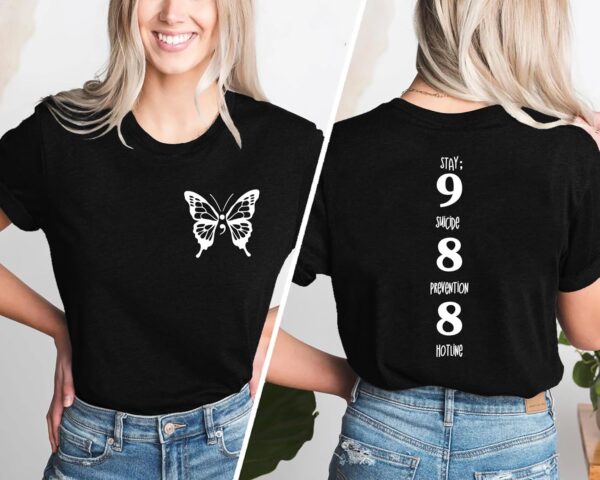 71M4cVPowbL._AC_SL1500_.jpg VVNTY 988 Shirt Women Suicide Awareness: 988 Suicide Prevention T-Shirts Therapist Tshirt Mental Health T Shirt