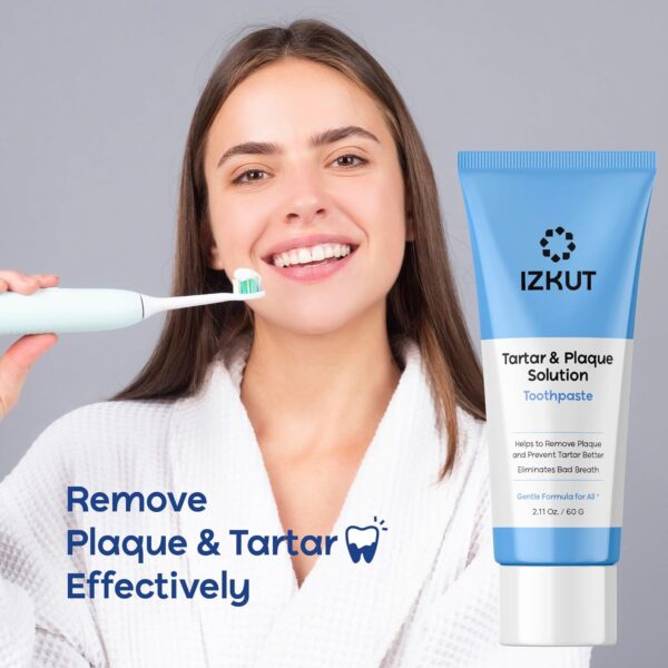 Tartar Control Toothpaste for Tartar Removal: Plaque Remover - Plaque Remover for Teeth - Tartar Remover for Teeth - Hard Plaque Remover - Plaque Toothpaste - Removes Plaque, Prevents & Reduces Tartar