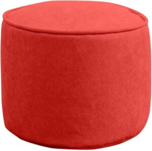 DASHADAO Round Solid Color Pouf Ottoman,Removable Stuffed Floor Cushion,Cotton Meditation Cushion Yoga Pillow,Soft Foot Rest Foot Stool,Kids Bean Bag Living Bedroom(Size:40x40x30cm(16x16x12