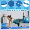 10 Pcs Yoga Starter Kit Include Yoga Mat with Carry Strap, 2 Yoga Blocks, Yoga Strap, Yoga Pilates Ball, 5 Resistance Bands with Air Pump Yoga Mat Set and Kit for Beginners Women and Men