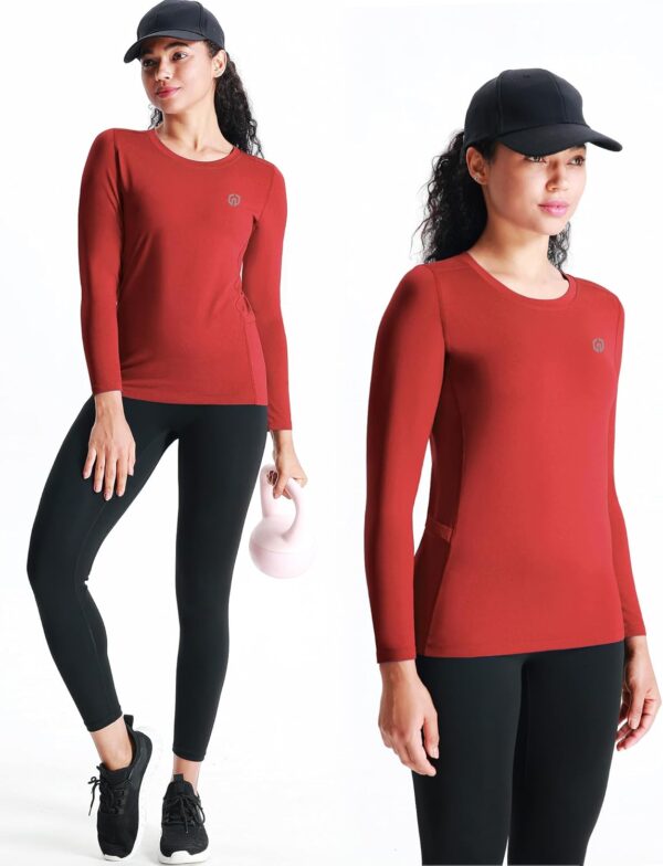 NELEUS Women's 3 Pack Athletic Compression Long Sleeve T Shirt Dry Fit