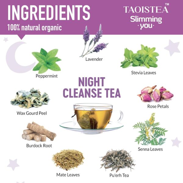 TAOISTEA Detox Tea 14 Day Herbal Tea, Detox Cleanse for Weight Loss, Colon Cleanse and Digestive Health- 1 Morning Boost Tea (14 Bags) & 1 Night Cleanse Tea (7 Bags)