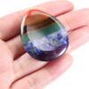 CrystalTears Chakra Worry Stone for Anxiety Healing Crystal Thumb Worry Stones Pocket Palm Stones Stress Relief Reiki Healing Meditation