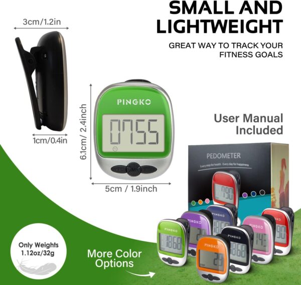 PINGKO Outdoor Multi-Function Portable Sport Pedometer Step/Distance/Calories/Counter