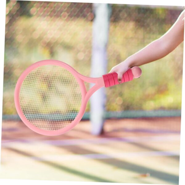 Happyyami 2pcs Cartoon Style Tennis Racket for Pink Outdoor Fitness Equipment for Fun Play Activity for and Fitness Games