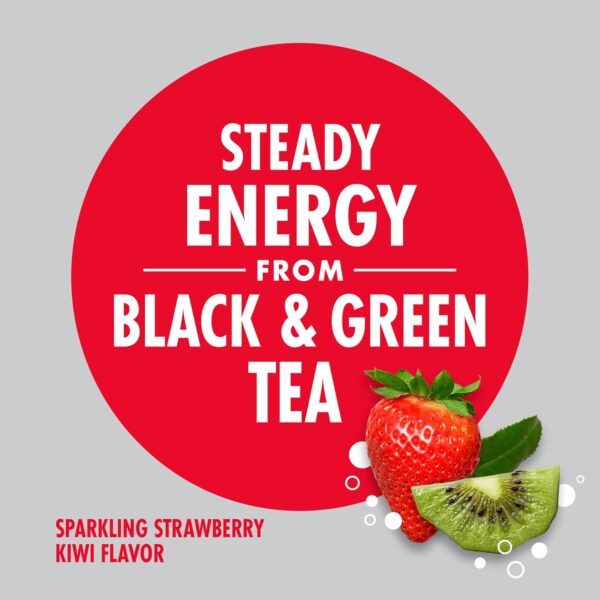V8 +SPARKLING ENERGY Strawberry Kiwi Energy Drink, Made with Real Vegetable and Fruit Juices, 11.5 FL OZ Can (6 Packs of 4)