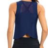 ICTIVE Workout Crop Tops for Women Yoga Cross Sleeveless Gym Mesh Back Running Tank Muscle Shirts