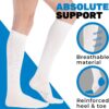 ABSOLUTE SUPPORT Cotton Compression Socks for Women & Men 20-30 mmhg Knee High