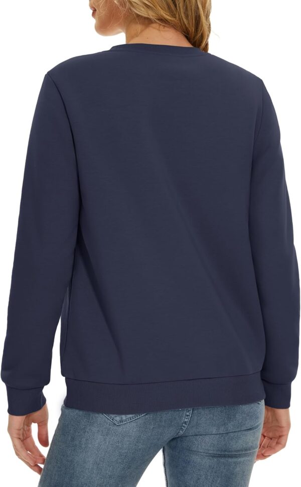 MAGCOMSEN Women's Sherpa Lined Sweatshirts Thermal Casual Crewneck Fleece Pullover Winter Warm Thick Long Sleeve Tops