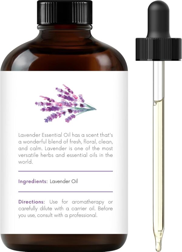 Lavender Essential Oil - Huge 4 Fl Oz - 100% Pure and Natural - Premium Grade Essential Oil for Diffuser and Aromatherapy