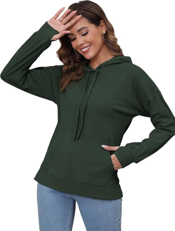 Hoodies for Women Sweatshirt Loose Batwing Sleeve Thumbhole Fall Sweaters with Pockets
