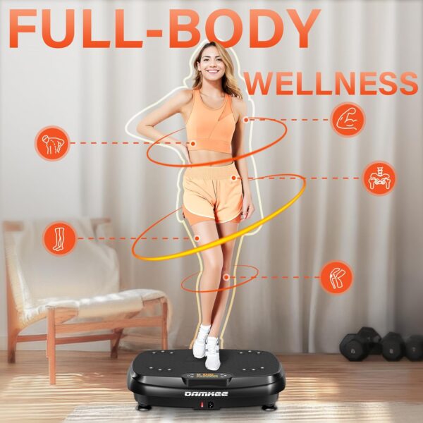 Vibration Plate Exercise Machine DamKee Vibration Plate for Lymphatic Drainage Vibration Plates for Weight Loss Workout Equipment Home Gym Full Body Vibrating Plate