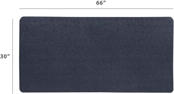 MotionTex Exercise Equipment Mat for Under Treadmill, Rowing Machine, Elliptical Machine, Fitness Equipment, Home Gym Floor Protection, 30" x 66", Black