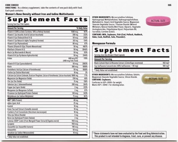 GNC Women's Menopause Support Vitapak | Targeted for Hot Flashes & Bone Health | Hormone Balance Supplements | 30 Count