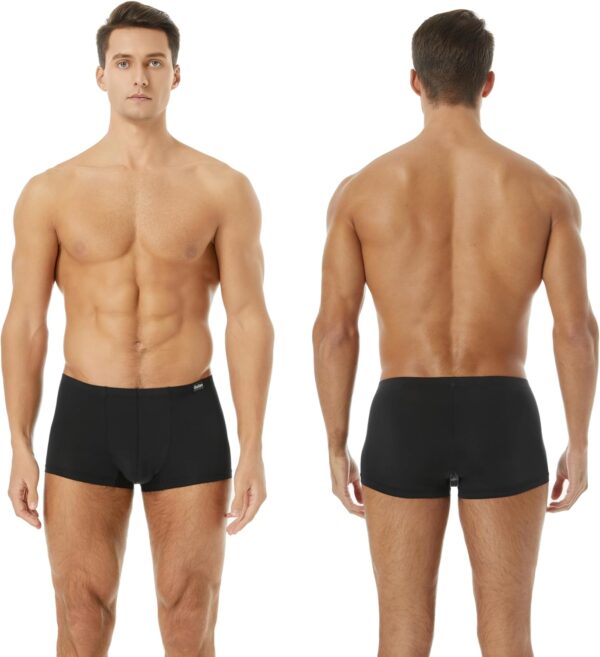 Mens Silky Underwear Short Leg Boxer Briefs Pack Health to Wear