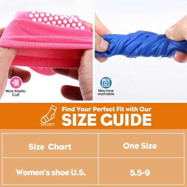 Grip Socks for Women Pilates Yoga Socks Non Slip Hospital Socks Ankle Slipper Socks 5/12 Pairs