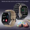 Smart Watch with 1.85'' HD Screen, Fitness Tracker/Bluetooth Call/Sports Mode, Men's Tactical Smart Watches for iOS Android Samsung