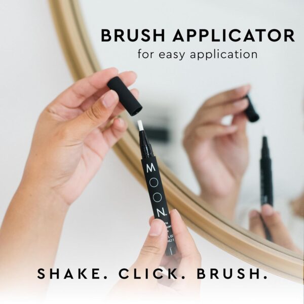 MOON Teeth Whitening Pen, Brush Every Tooth White, On-The-Go Whitener for A Brighter Smile, Gentle on Sensitive Teeth, 30+ Uses, Vegan, Vanilla Mint Flavor