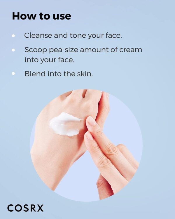 COSRX Hyaluronic Acid Moisturizing Cream, Long-lasting Hydration, Rich Moisturizer for Sensitive Skin 3.52 oz / 100g, Korean Skin Care, Animal Testing Free, Parabens Free