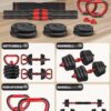 Adjustable Dumbbells, 10/25/35/55/70/90lbs Free Weight Set with Connector, 4 in1 Dumbbells Set Used as Barbell, Kettlebells, Push up Stand, Fitness Exercises for Home Gym Suitable Men/Women