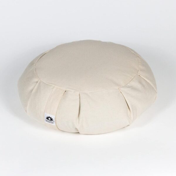 Meditation Cushion, Round, Buckwheat Husk Filled, Floor Pillow or Cushions, Yoga Seat, Zafu, Made in the USA