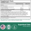 Superfoods Company Superfood Tabs - Detox Cleanse Drink - Nutrition Supplement for Women & Men - Support Healthy Weight, Digestive Health, Cravings & Bloating Relief - Mixed Berry Flavor [30 Tablets]