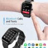Smart Watches for Men Women with Bluetooth Call, Activity Fitness Tracker 1.96" HD Full Touch Screen with Heart Rate/Sleep Monitor,Waterproof Smartwatches for iOS Android Black