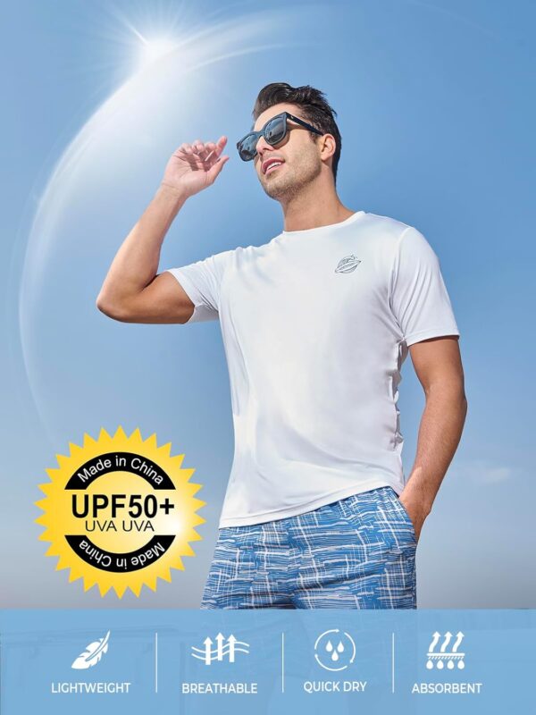 NORTHYARD Men's UPF 50+ Rash Guard T-Shirts Sun Protection UV Quick Dry Short Sleeve Shirts Lightweight Fishing Swim