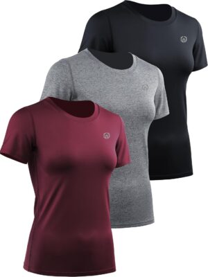 NELEUS Women's 3 Pack Compression Workout Athletic Shirt