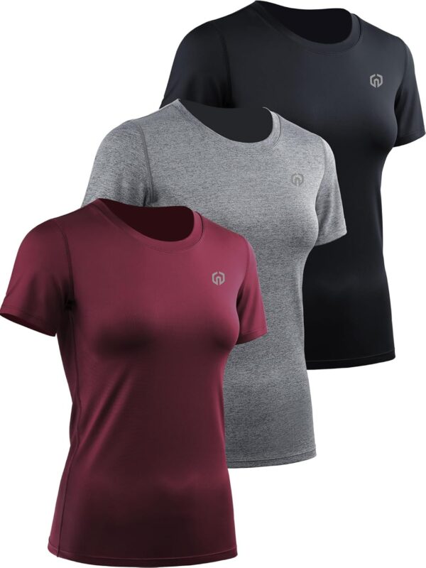 NELEUS Women's 3 Pack Compression Workout Athletic Shirt