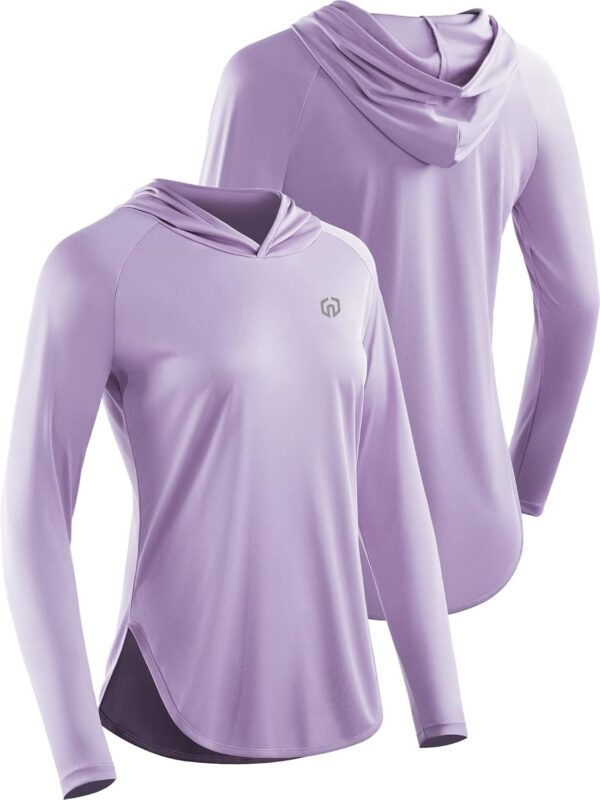 NELEUS Women's Sun Protection Running Shirts Workout Athletic Shirts with Hoods