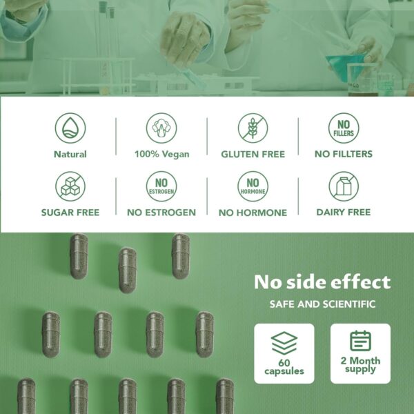 Body Deodorizing Supplement, Natural Internal Odor Control Pills for Men & Women, Chlorophyll Capsules for Skin, Breath, and Gut Health (60 Capsules)