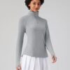 LOMON Women Long Sleeve Shirts Sun Protection 1/4 Zip Summer Quick Dry Hiking Shirts Quarter Zip Pullover for Women