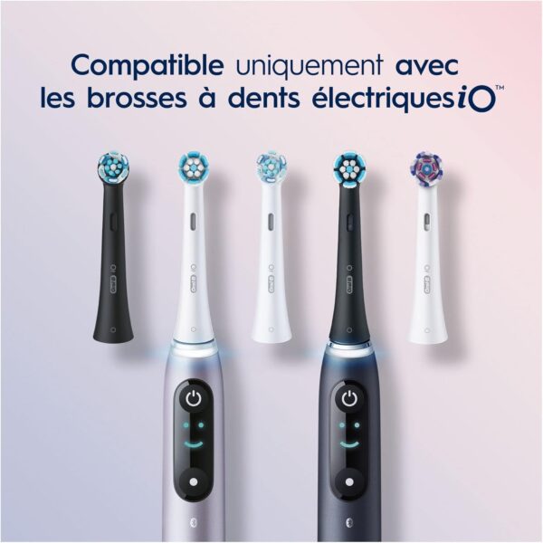 Oral-B iO Gentle Care Electric Toothbrush Head, Twisted & Angled Bristles for Deeper Plaque Removal, Pack of 4 Toothbrush Heads, Suitable for Mailbox, White
