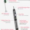 7AM2M Ultrasonic Electric Toothbrush with 6 Brush Heads for Adults&Kids, One Charge for 90 Days, Wireless Fast Charge, 5 Modes 40000VPM Powered Toothbrush, 2 Minutes Built in Smart Timer-Rose Pink
