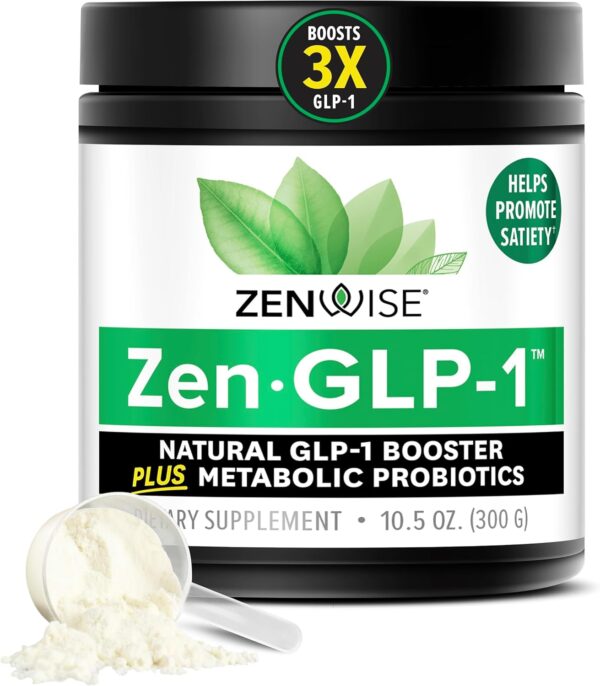 Zenwise Health ZenGLP-1™ - Natural GLP1 with Probiotic for Women & Men + Metabolic Probiotics to Help Control Hunger & Cravings and Support Digestive Health - GLP-1 Supplement Support, 30-Day Serving