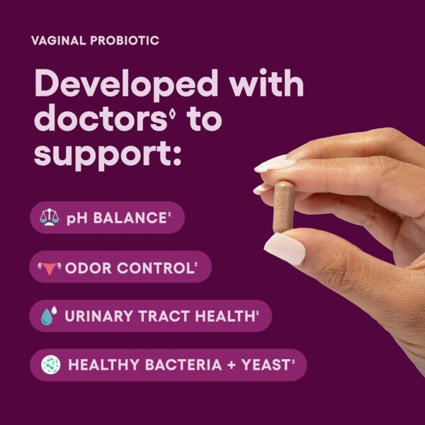 Physician's CHOICE Vaginal Probiotics for Women - Unique with Licorice Root - PH Balance, Odor Control, Yeast, Vaginal Microbiome & Feminine Health - 6B CFU - Organic Prebiotic, Cranberry - 30 CT