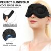 Sleep Mask Blackout for Men Women - Eyelash Friendly Eye Masks for Sleep Airplane Travel Accessories as Gifts Sleeping Mask with Soft Breathable Zero Eye Pressure for Travel Yoga Nap Meditation