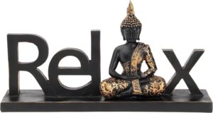 Buddha Statue Buddah Buda - Buddah Statue for Home Decoration,Laughing Buddha Statue for Yoga feng Shui Meditation Spiritual Room Decor,Buddha Decor Indoor, Relax Budha Zen Decor