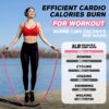 Jump Rope, Weighted Jump Rope for Women, Heavy Jump Ropes for Fitness, Adult Skipping Rope for Home Workout, Weight Loss, Shaping Body, Boxing, Strength Training, Total Body Exercise Equipment
