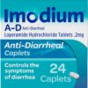 Imodium A-D Diarrhea Relief Caplets with Loperamide Hydrochloride, Anti-Diarrheal Medicine to Help Control Symptoms of Diarrhea Due to Acute, Active & Traveler's Diarrhea, 24 ct.