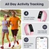 Kummel Fitness Tracker with Heart Rate Blood Oxygen Monitor, Activity Tracker Sleep Monitor Health Tracker, Smart Watch Pedometer Step Calories Counter, Fitness Watches for Men Women