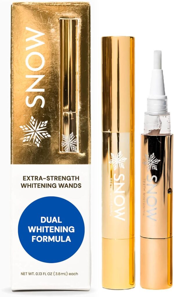 Snow Extra-Strength Teeth Whitening Serum - Oral Care Teeth Whitener Pen - Whitening Pen for Stain Removal & Whiter Teeth - Tooth Whitener with Carbamide & Hydrogen Peroxide - 2 Pack