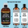 Verdana Organic Coconut Pulling Oil – Big 16 Fl Oz Size – Cinnamon + Clove - Ayurvedic Oral Rinse – USDA Organic, Kosher Non-GMO - Alcohol & Floride Free for Fresh Breath, Healthy Teeth
