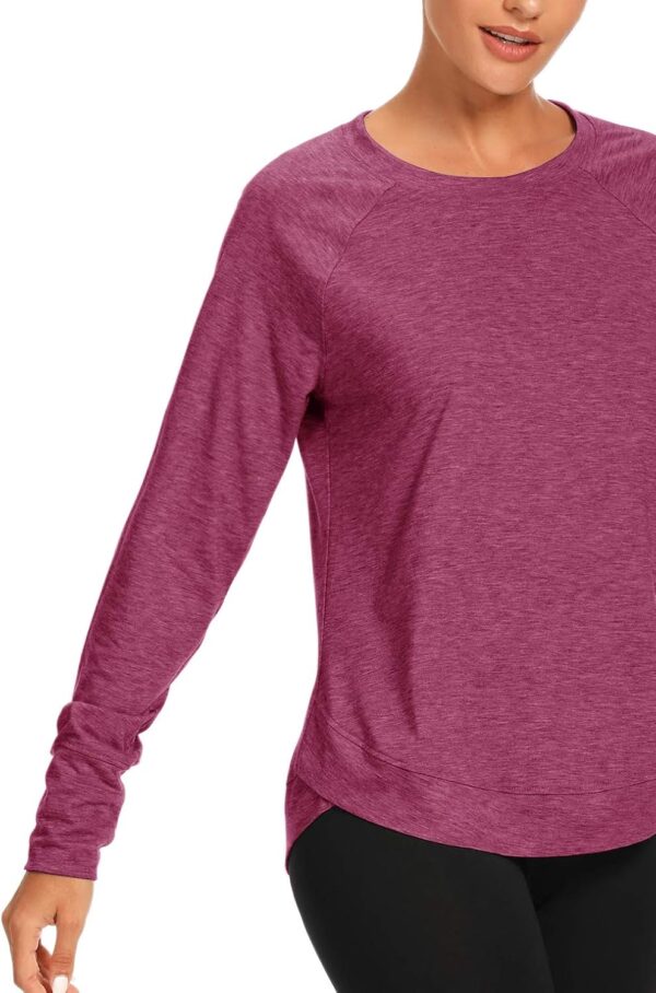Muzniuer Womens Long Sleeve Workout Shirts-Long Sleeve Shirts for Women Yoga Sports Running Shirt Workout Top