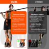Pull Up Assistance Bands, Heavy Duty Resistance Band for Pull Up Bar, Adjustable Weight/Size with Fabric Feet/Knee Rest, Bands for Pull Up Assist for Strength Training, Patented Pull Up Assist Band