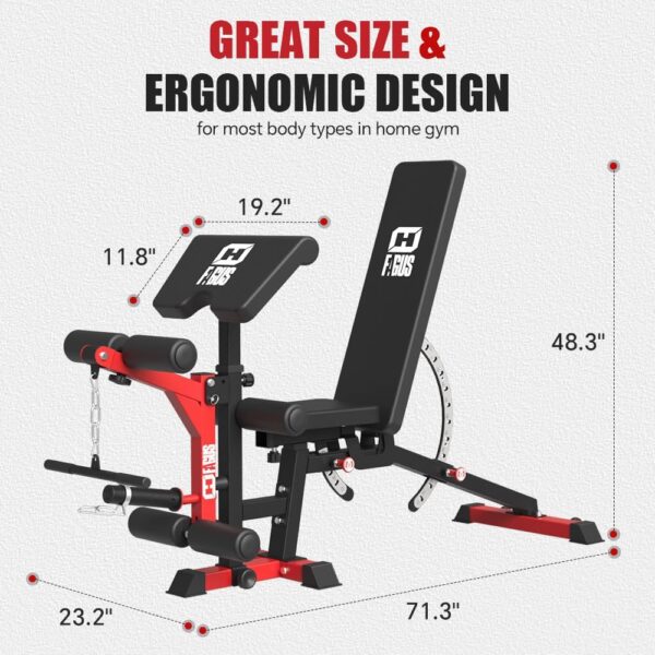 All in One Home Gym System Workout Station, Multi-Function Smithe Machine Power Cage with Cable Crossover System, Tripe-Sided Independent Load Posts, Functional Trainer for Full Body Training