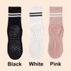 3 Pairs Pilates Grip Socks, Yoga Socks with Grips for Women, Non-Slip Socks for Workout